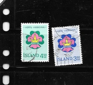 ISLAND SC#350-1 1964 POSTALISCH GEBRAUCHT SEHR GUTER ZUSTAND PFADFINDER EMBLEM GEDENKSTEMPELSATZ - Bild 1 von 1
