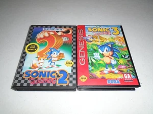 Sonic the Hedgehog 2 and 3 ☆☆ Complete CIB (Sega Genesis) Games - Picture 1 of 9