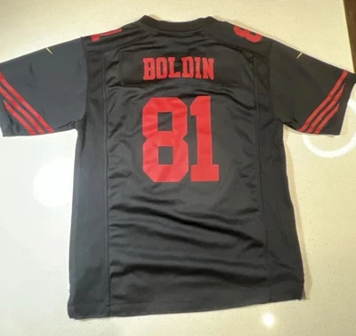 Camiseta deportiva Nike Vapor negra cosida San Francisco 49ers Anquan Boldin #81 talla 48 Foto 1 de 4