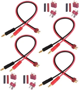 4 Stücke Ladekabel T Plug Stecker auf 4mm Bananenstecker, Deans Stil T Stecker  - Bild 1 von 6