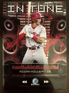 Aidan Miller 2024 Bowman Chrome Draft In Tune Insert #IT19 Philadelphia Phillies - Picture 1 of 2
