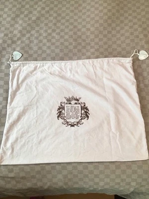 Bolso antipolvo vintage azul jugoso de alta costura con cordón de almacenamiento corazones de cuero 22 X 28 Foto 1 de 4