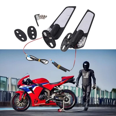 Espejo retrovisor apto para Honda CBR600RR 03-19 CBR1000RR 04-22 con intermitente LED Foto 1 de 4