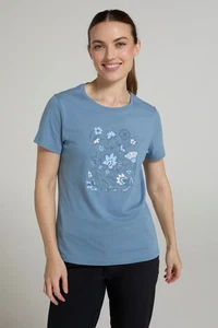 Mountain Warehouse Printed Paisley Floral Women's T-Shirt Casual Tee - Picture 1 of 48