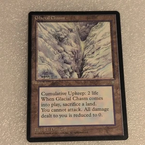 MTG Glacial Chasm Ice Age Near Mint NM Regular Vintage Old School Magic - Picture 1 of 2