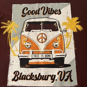 Va Tech Blacksburg Va Good Vibes Kurzarm-T-Shirt Baumwolle 2XL - Bild 1 von 5