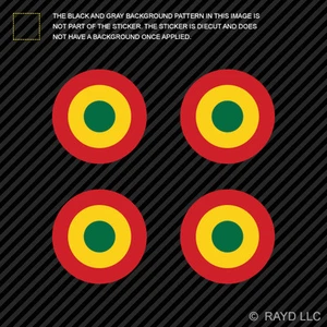 (4x) 1.5" Ghana Air Force Roundel Sticker Die Cut Decal Ghanaian GHF GHA GH - Foto 1 di 1