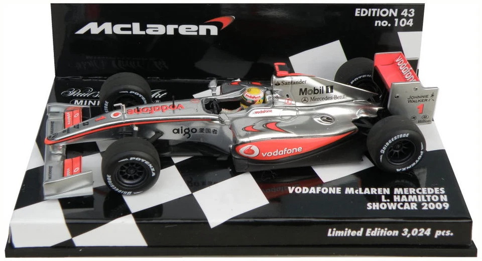 Minichamps McLaren Mercedes Showcar 2009 - Lewis Hamilton 1/43 Scale  - Image 1 of 1