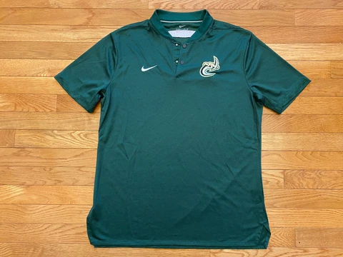 Nike Dri Fit UNC Charlotte 49ers Green Golf Polo Shirt Men’s Size M Blade Collar Cover