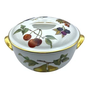 Royal Worcester Evesham Flameproof Porcelain Lidded Casserole Tureen Dish 7” - Picture 1 of 16
