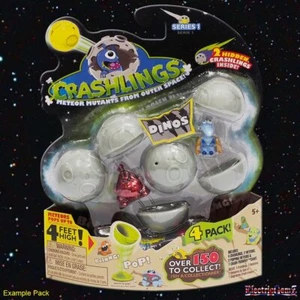 Crashlings 4 Pack - Series 1 Dino Crashlings inc 4 Figures and 4 Meteors - Picture 1 of 2