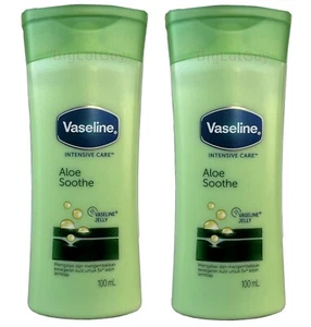 VASELINE Jelly Intensive Care ALOE SOOTHE Cream Lotion Moisturizer 100ml 2-Pck - Picture 1 of 2