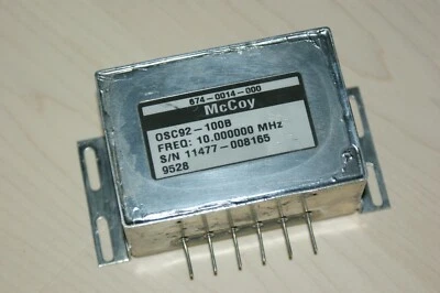McCoy Ovenized 10 MHz Oscillator  OCXO 12 VDC Sine Wave Output OSC92-100B - Image 1 of 4