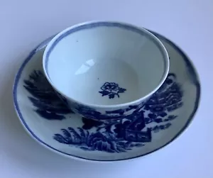 Early Worcester Tea Bowl and Saucer Fence Pattern - Picture 1 of 9