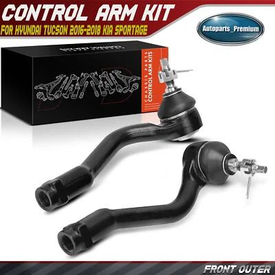 2Pcs Front Outer Tie Rod End for Hyundai Tucson 2016-2018 Kia Sportage Sorento - Image 1 of 4