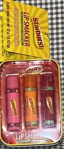 Starburst Lip Smacker 3 Pc in Collectors Tin! Brand New - Picture 1 of 11