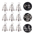  30 Pcs Alloy Mini Bells Rattle Baby Charm Holder for Necklace