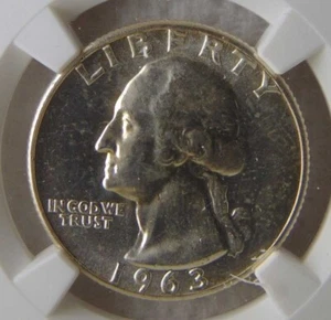 1963 Washington Silver Quarter Dollars 25C, NGC MS64, SWEET COIN!!! - Picture 1 of 5