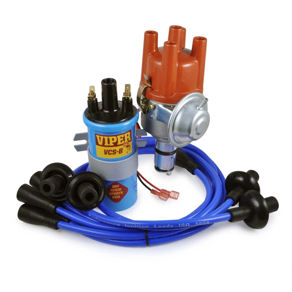 Air Cooled VW Powerspark Electronic Distributor 8mm Leads & Viper Blue Dry Coil - Image 1 of 4