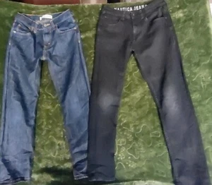 Lot of 2 Boys Jeans/ Levi And Nautica - Picture 1 of 3