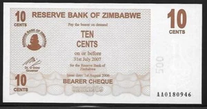 Zimbabwe P-35 10 Cents 2006 Unc - Picture 1 of 1