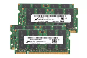 4X 4GB Micron 4GB 2Rx8 PC2-6400 SO-DIMM Laptop Memory DDR2 800Mhz RAM CL6 - Picture 1 of 10