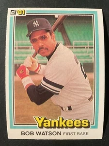 Bob WATSON 1981 Donruss Baseball #225 New York Yankees - Picture 1 of 2