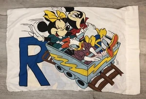 Vintage Disney Pillow Case Mickey Minnie Donald Daisy Goofy Color Graphic 18x29” - Picture 1 of 23