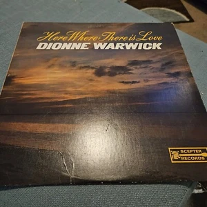 Dionne Warwick Here Where There Is Love Record Album Vinyl LP - Imagen 1 de 2