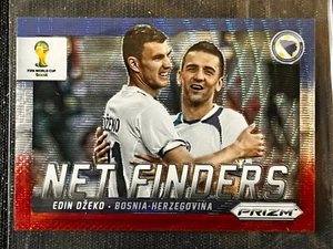PRIZM CARD PANINI WM 2014 DZEKO NET FINDERS BOSNIEN # 4 BLAU ROT SELTEN - Bild 1 von 2