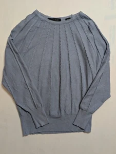 Elie Tahari Sweater Women's Size XS Knit Pullover Ribbed Blue Soft - Picture 1 of 4