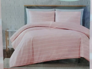 Truly Soft Maddow Streifen 2 Stück Twin XL Bettbezug Set Hellrosa - Bild 1 von 5