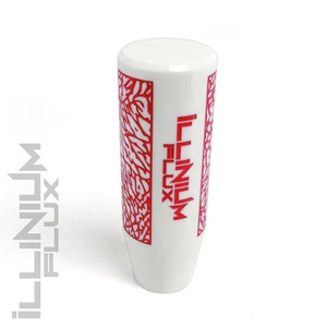 ILLINIUM FLUX RED PAINTED WHITE ELEPHANT DRIFT MANUAL SHIFT KNOB 10X1.5 K62 - Picture 1 of 1