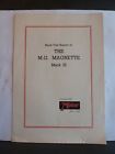MG MAGNETTE Mark III ROAD TEST reprint from THE MOTOR 3 June 1959