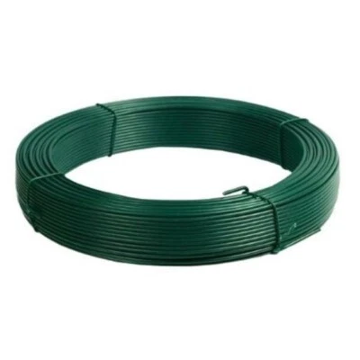 FILO FERRO ZINCATO PLASTIFICATO CAVO LEGATURE PALI RETE 100 MT VARI DIAMETRI - Immagine 1 di 4