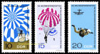 EBS East Germany 1966 - World Parachuting Championships - Michel 1193-1195 MNH*