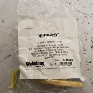 Webstone Ball Valve 1-1/4" with Rotating Flange H-51405HV - Picture 1 of 10
