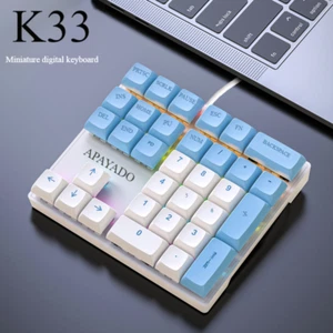 33-key Mini Mechanical Numeric Keypad Single-handed Financial External Keypad - Picture 1 of 9