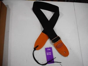 Gitarrengurt - GSA30BK - mit Lederenden - toll aussehender gehobener Gurt - Bild 1 von 3