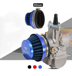60mm Carburetor Air Filters Velocity Stack Adapter For 33mm 35mm Carb - Foto 1 di 8
