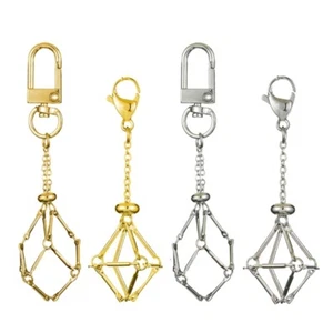 Chic and Trendy Mesh Bag Keychain with Shimmering Crystals Bag Decoration Charm - Picture 1 of 10