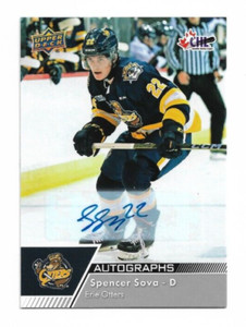 2022-23 Upper Deck CHL Hockey Autograph AUTO #58 Spencer Sova