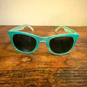 Target Toddler Girls Sunglasses Aqua Blue Plastic Glitter Frame Accessories - Picture 1 of 4