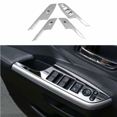 Tampa guarnição janela elevador painel interruptor cromado para Honda CR-V CRV 2012-2016 aço - Imagem 1 de 4