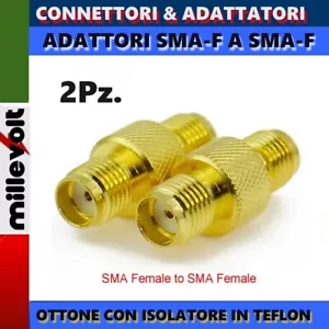 2 Stück ADAPTERSTECKER SMA-F AUF SMA-F GOLD - Bild 1 von 1