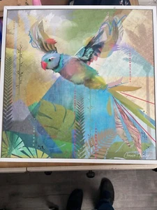 Connie Haley Druck Roller Vogel 2 weiß Metallrahmen 15,5x15,5 - Bild 1 von 4