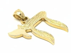 14k Yellow Gold Hebrew Symbol to Life Jewish Chai Charm Pendant 1.25" 3.6 grams - Picture 1 of 5