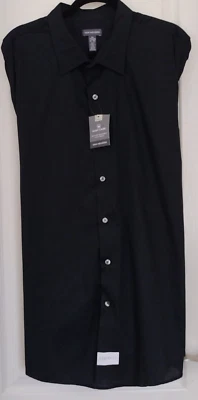 NWT Men's Van Heusen Classic Fit Shirt Size 18-18.5 XXL Button Long Sleeve Black - Image 1 of 4