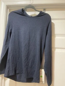 lululemon 5 year basic Long Sleeve Mens Size M Blue New - Picture 1 of 3