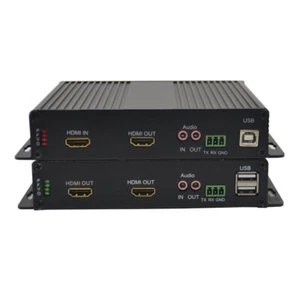 HDMI Extender Media Converter,Uncompressed HD 1080p@60Hz HDMI over Fiber optic - Photo 1/13